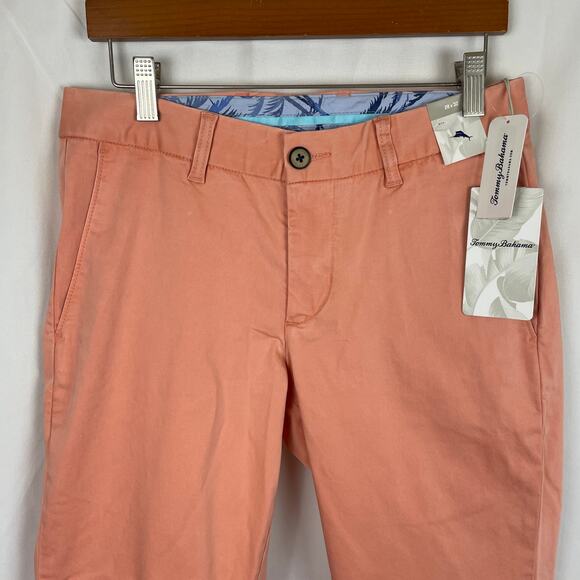 Tommy Bahama Men's Boracay Flat Front Chino Pants Lt Serape Pink Size 28x32 - Picture 2 of 9